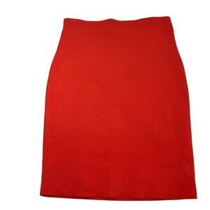 Express Orange Knit Pencil Skirt Size M | NWT $80 | Stretch High Waist